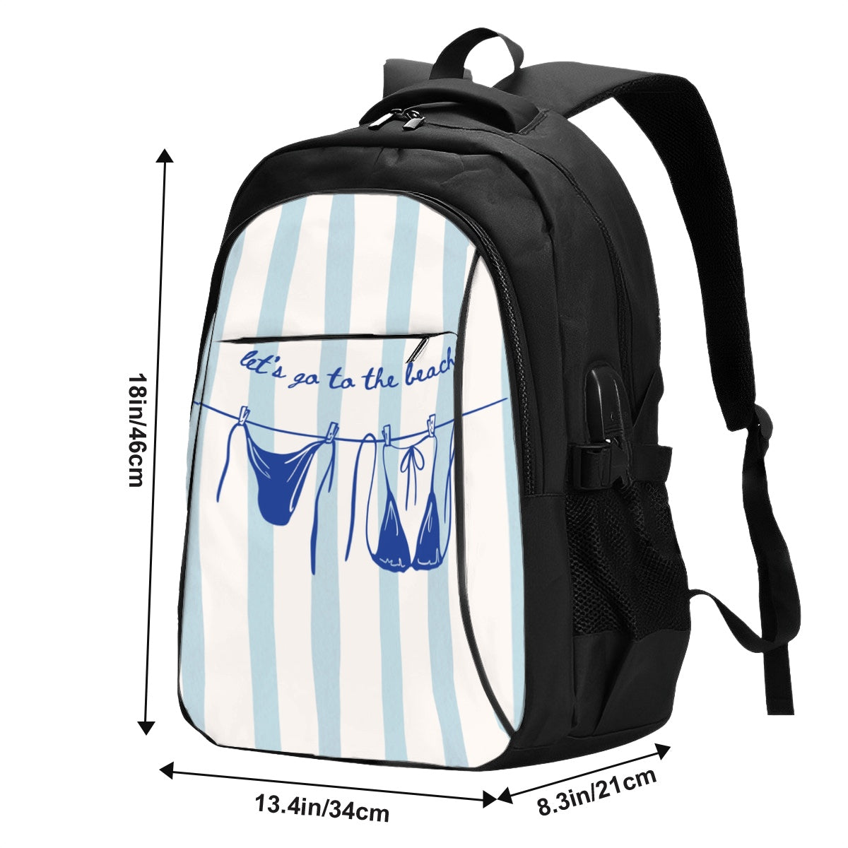 Amor di Stelle® Laptop-Rucksack mit USB-Ladeanschluss & Anti-Diebstahl-Fach