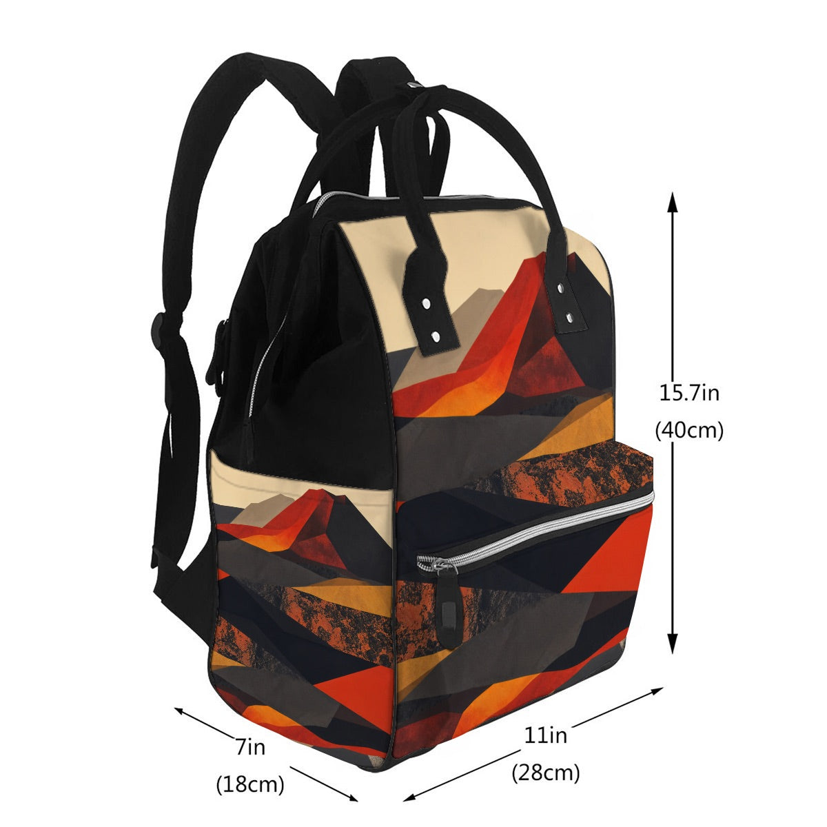 Amor di Stelle® AVENTURA – Stylischer Designer-Wickelrucksack mit Kunstmotiv