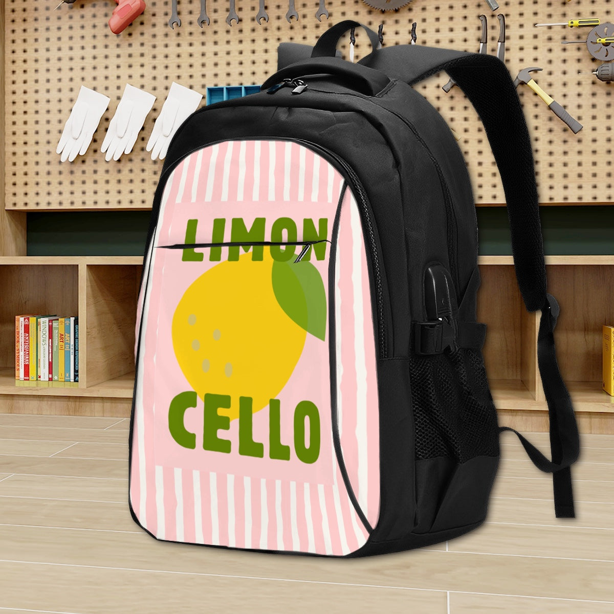 Amor di Stelle® Laptop-Rucksack mit USB-Ladeanschluss & Anti-Diebstahl-Fach
