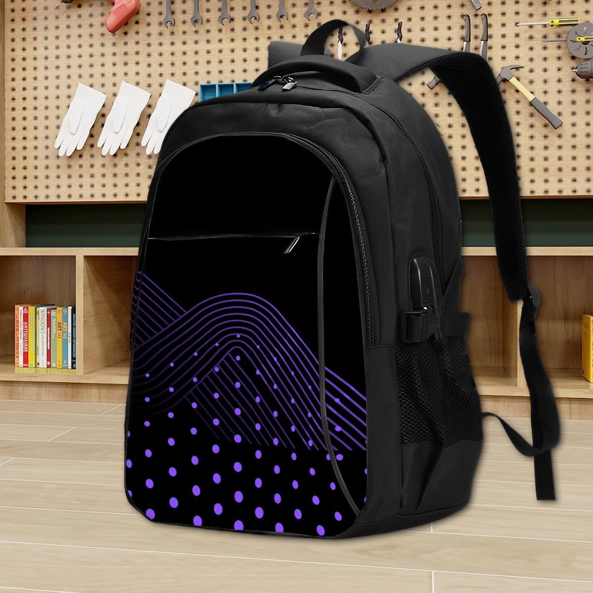 Amor di Stelle® Laptop-Rucksack mit USB-Ladeanschluss & Anti-Diebstahl-Fach
