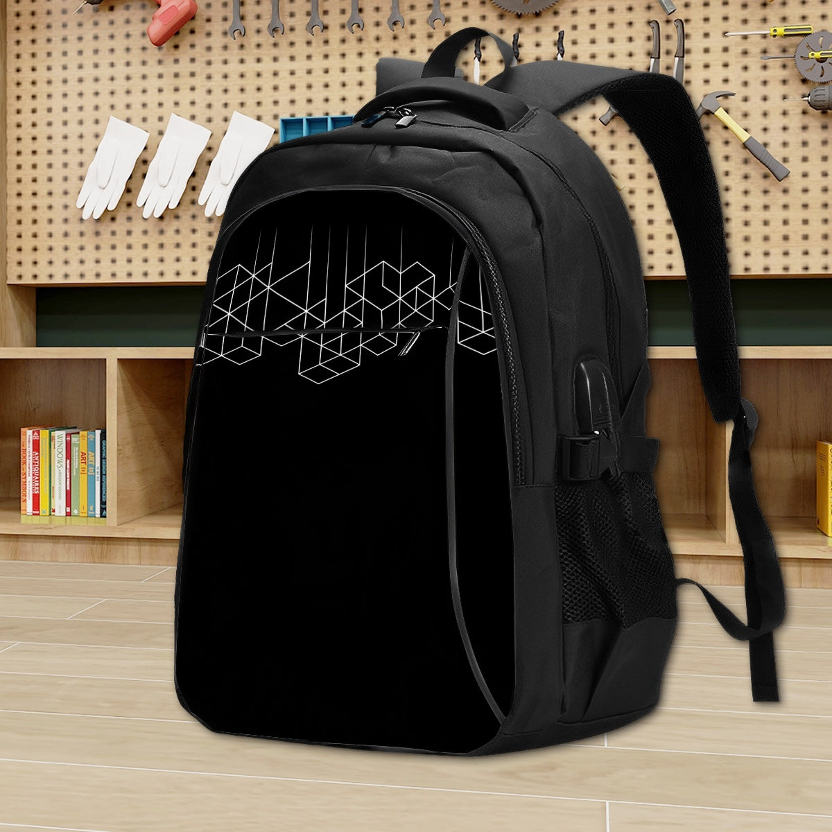 Amor di Stelle® Laptop-Rucksack mit USB-Ladeanschluss & Anti-Diebstahl-Fach