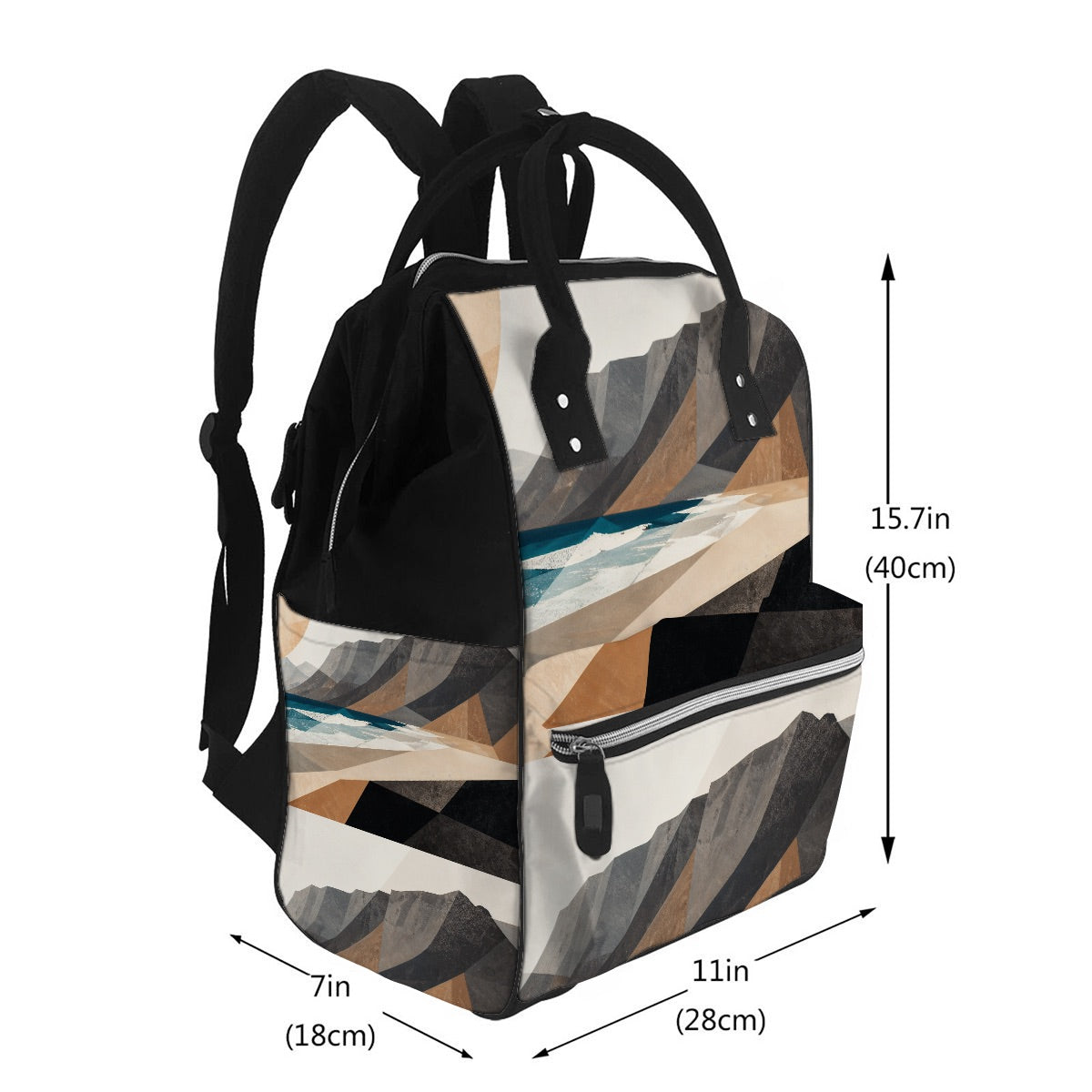 Amor di Stelle® AVENTURA – Stylischer Designer-Wickelrucksack mit Kunstmotiv