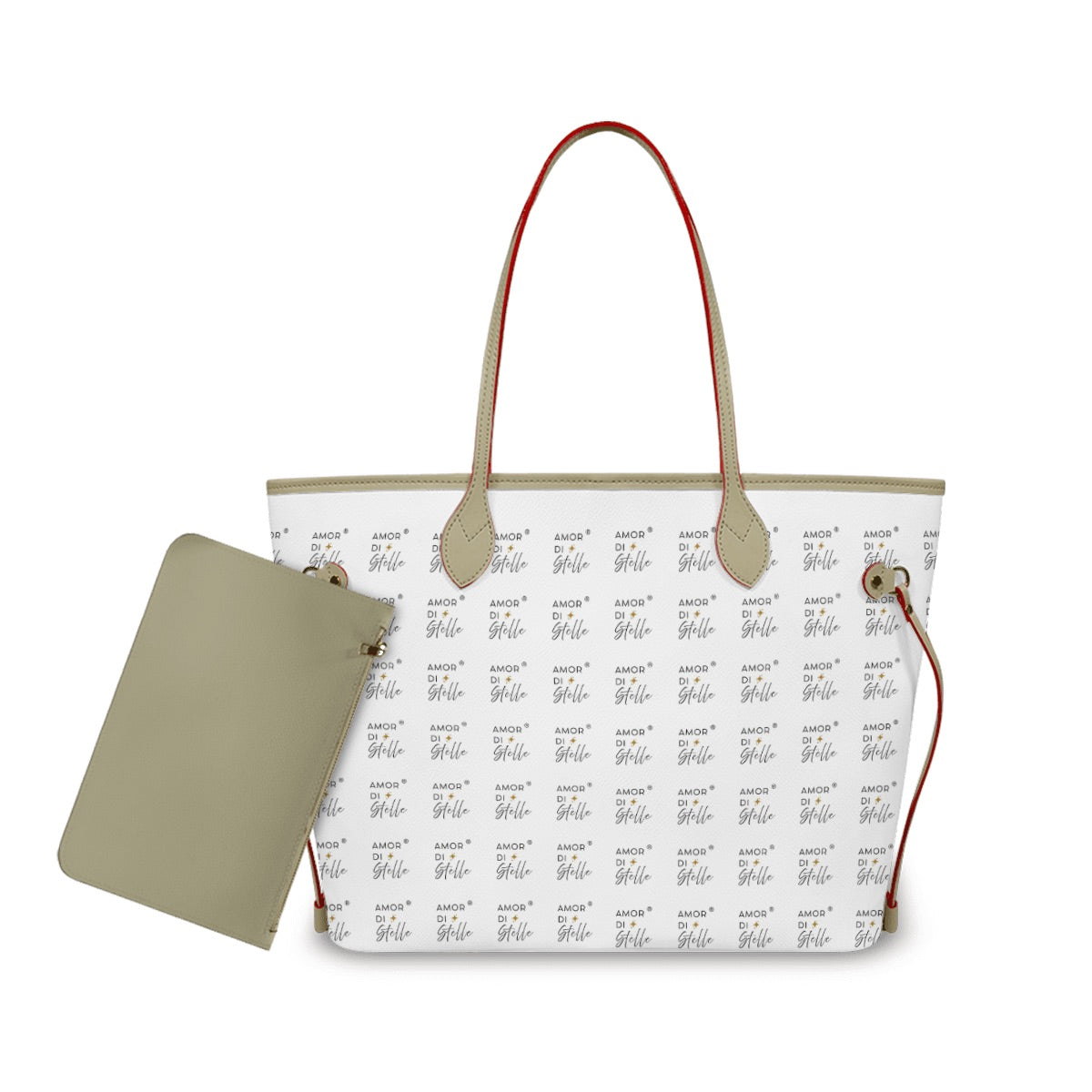 Amor di Stelle® GRANDE AMORE – Exklusive Leder Handtasche mit Pouch ⁠