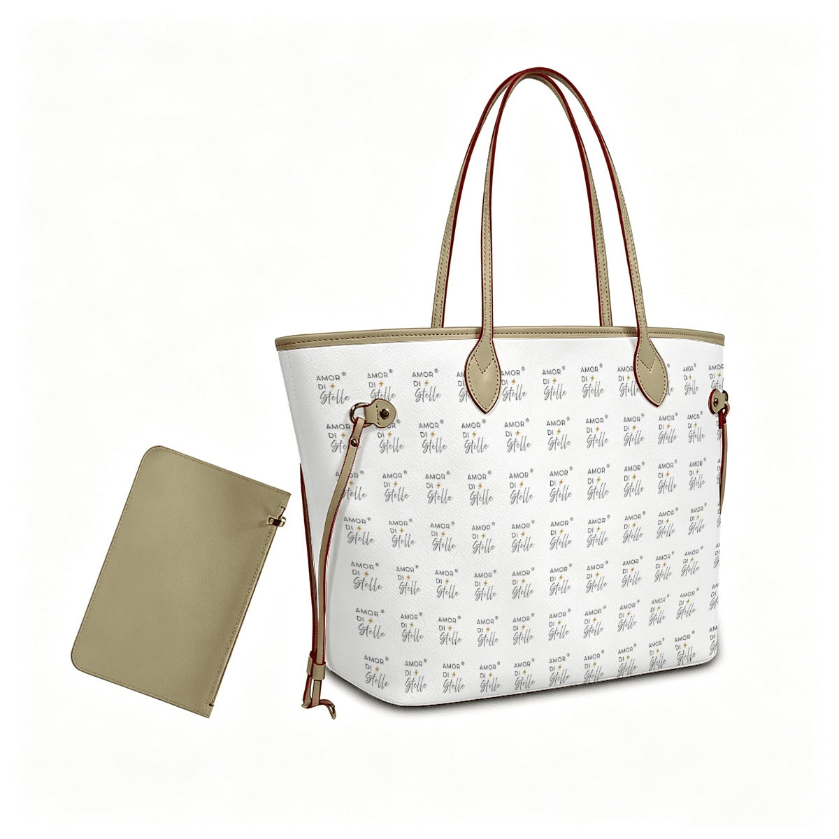 Amor di Stelle® GRANDE AMORE – Exklusive Leder Handtasche mit Pouch ⁠