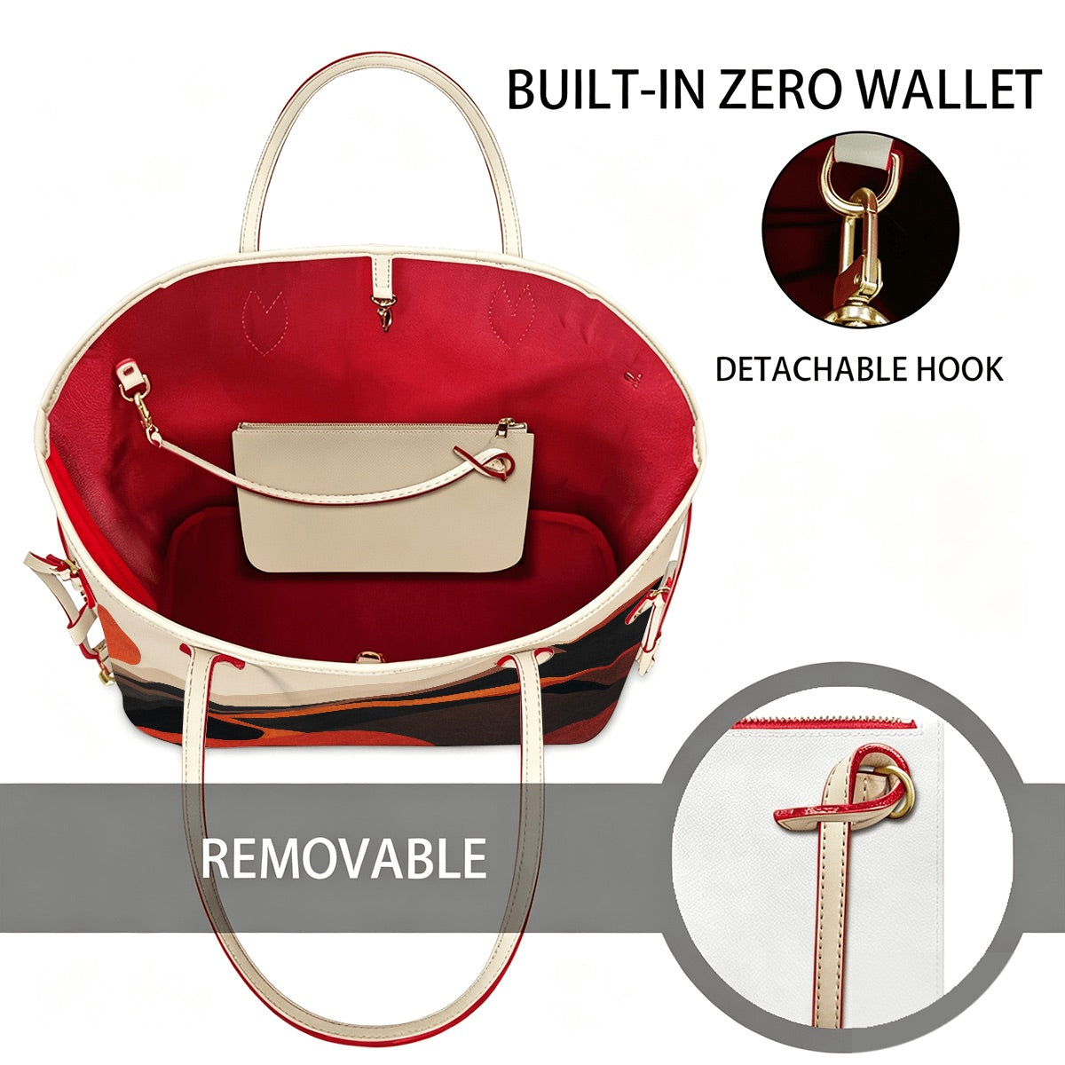 Amor di Stelle® GRANDE AMORE – Exklusive Leder Handtasche mit Pouch ⁠