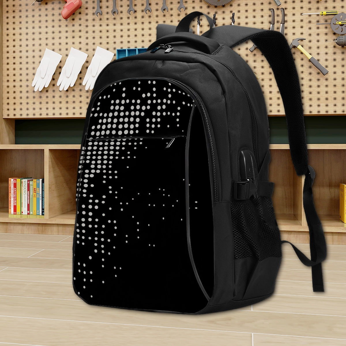 Amor di Stelle® Laptop-Rucksack mit USB-Ladeanschluss & Anti-Diebstahl-Fach