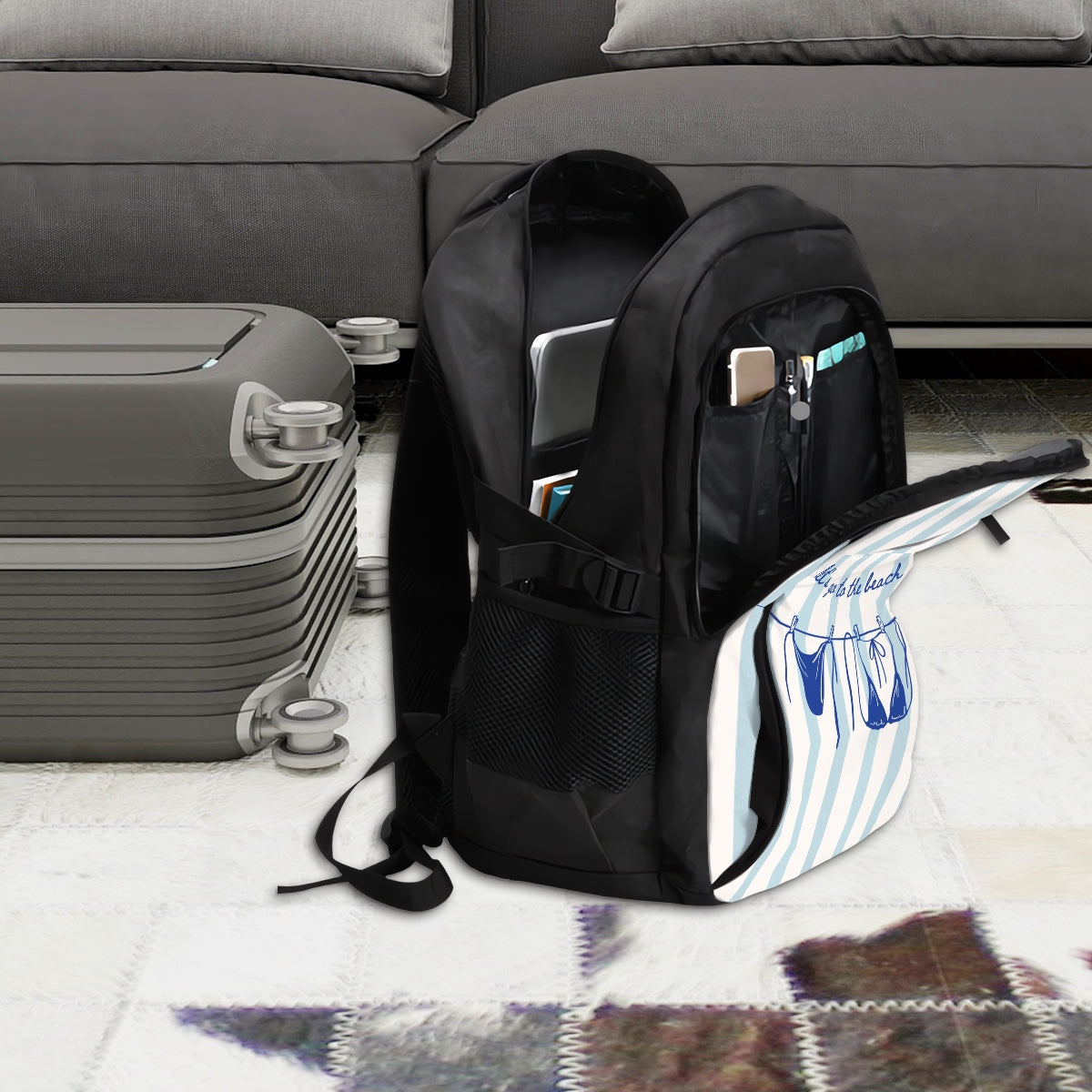 Amor di Stelle® Laptop-Rucksack mit USB-Ladeanschluss & Anti-Diebstahl-Fach