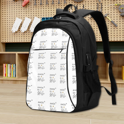 Amor di Stelle® Laptop-Rucksack mit USB-Ladeanschluss & Anti-Diebstahl-Fach