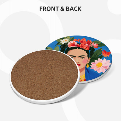 Amor di Stelle® Terra 6er Set Keramik-Untersetzer mit Metallständer