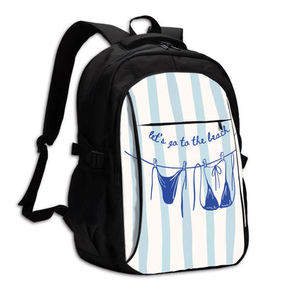 Amor di Stelle® Laptop-Rucksack mit USB-Ladeanschluss & Anti-Diebstahl-Fach