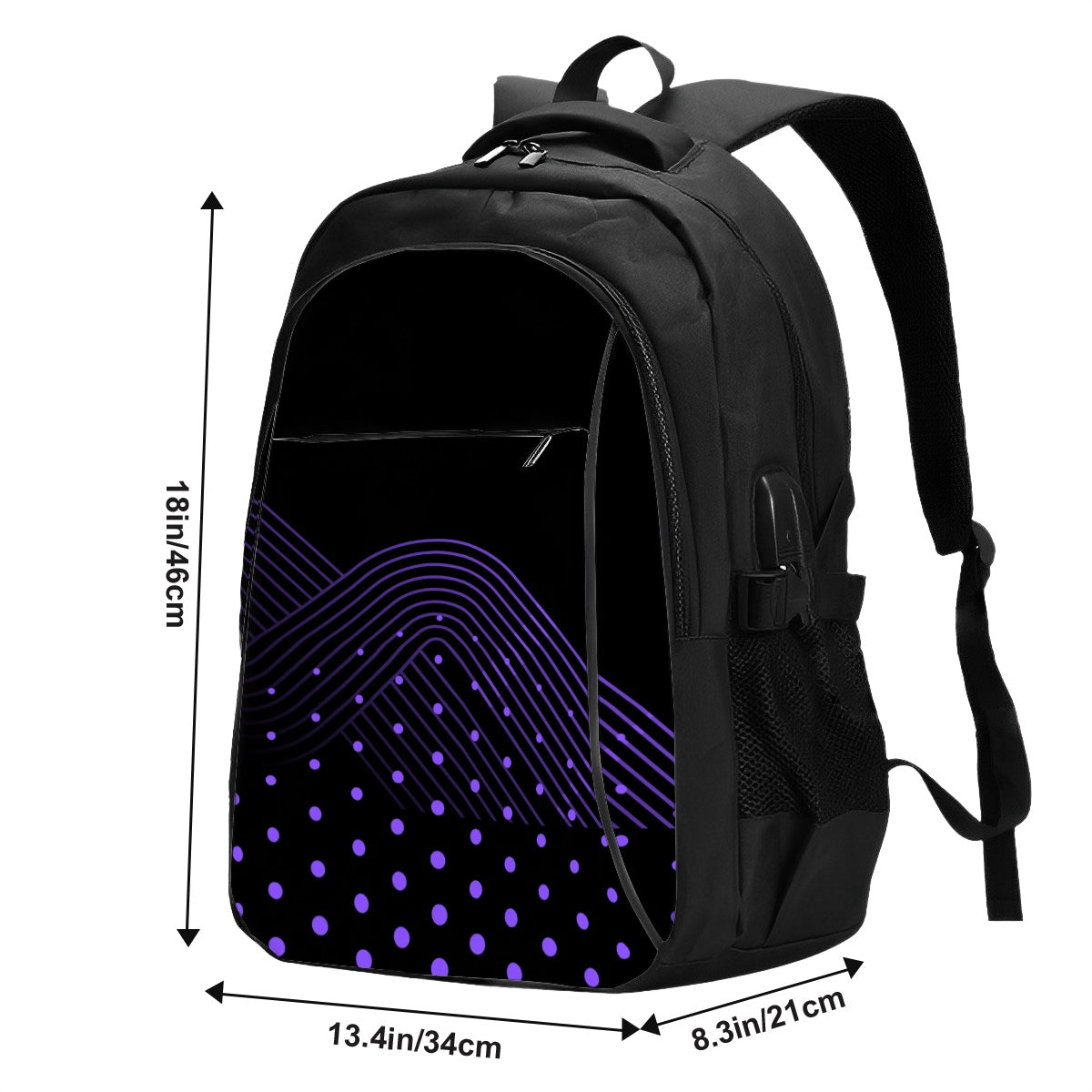 Amor di Stelle® Laptop-Rucksack mit USB-Ladeanschluss & Anti-Diebstahl-Fach