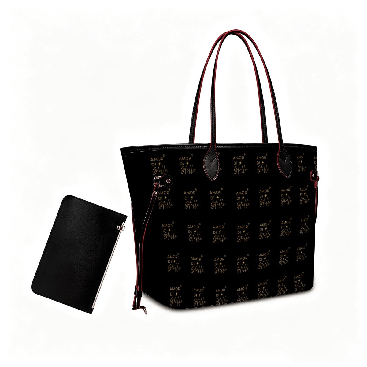 Amor di Stelle® GRANDE AMORE – Exklusive Leder Handtasche mit Pouch ⁠
