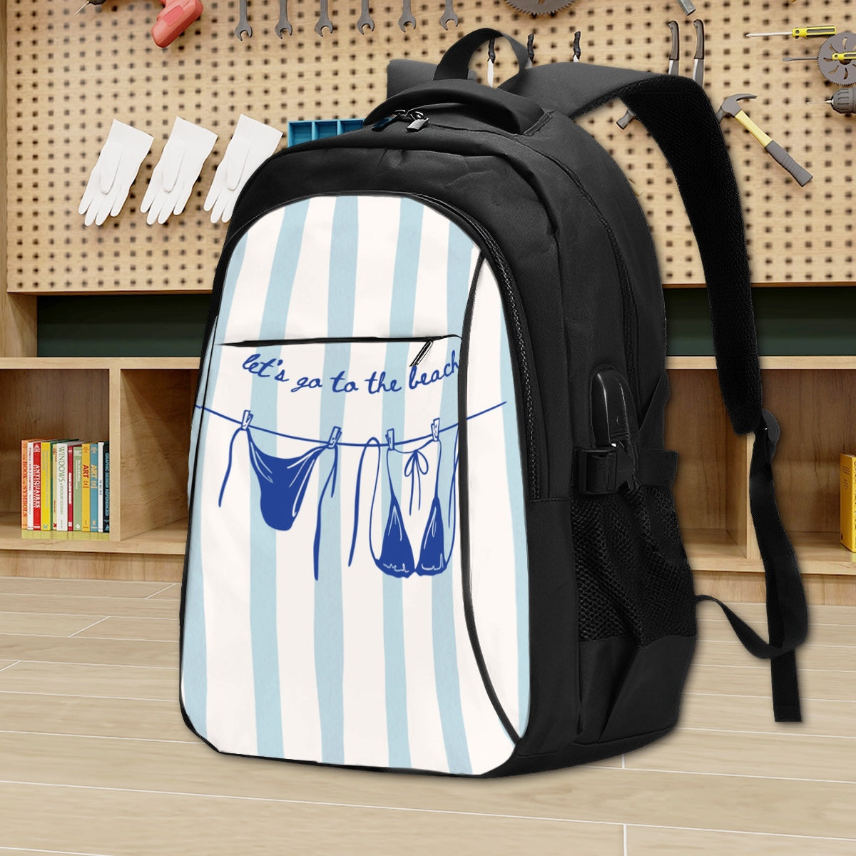Amor di Stelle® Laptop-Rucksack mit USB-Ladeanschluss & Anti-Diebstahl-Fach