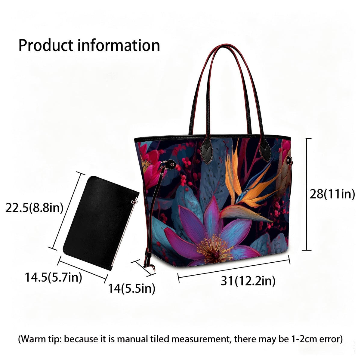 Amor di Stelle® GRANDE AMORE – Exklusive Leder Handtasche mit Pouch ⁠