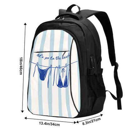 Amor di Stelle® Laptop-Rucksack mit USB-Ladeanschluss & Anti-Diebstahl-Fach