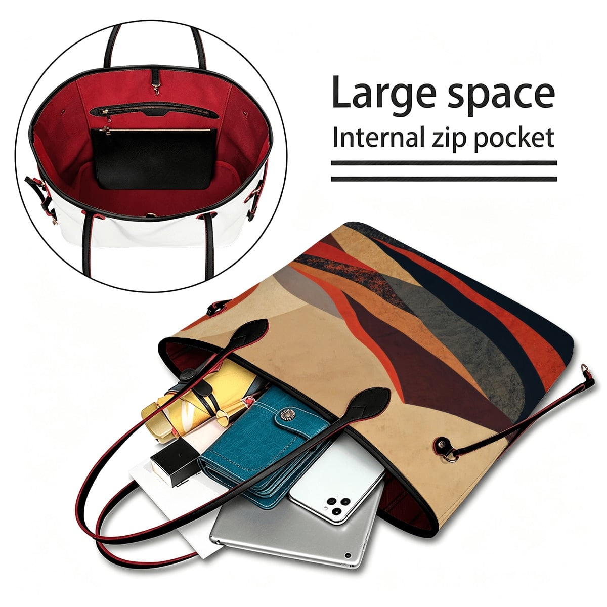 Amor di Stelle® GRANDE AMORE – Exklusive Leder Handtasche mit Pouch ⁠