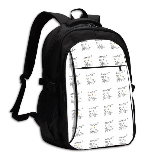 Amor di Stelle® Laptop-Rucksack mit USB-Ladeanschluss & Anti-Diebstahl-Fach