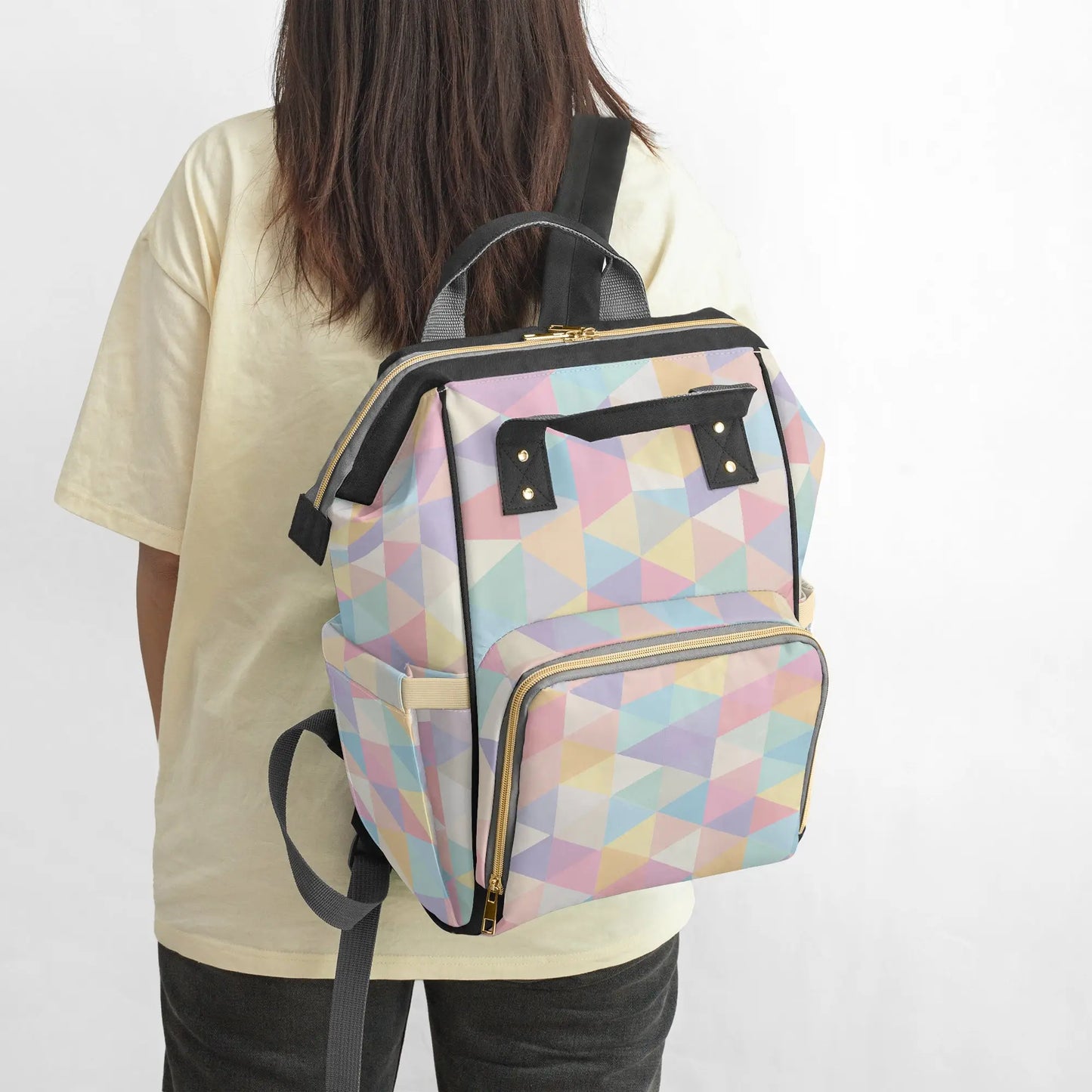 Amor di Stelle® AVENTURA – Stylischer Designer-Wickelrucksack mit Kunstmotiv - Black / Mehrfarbig - Backpacks