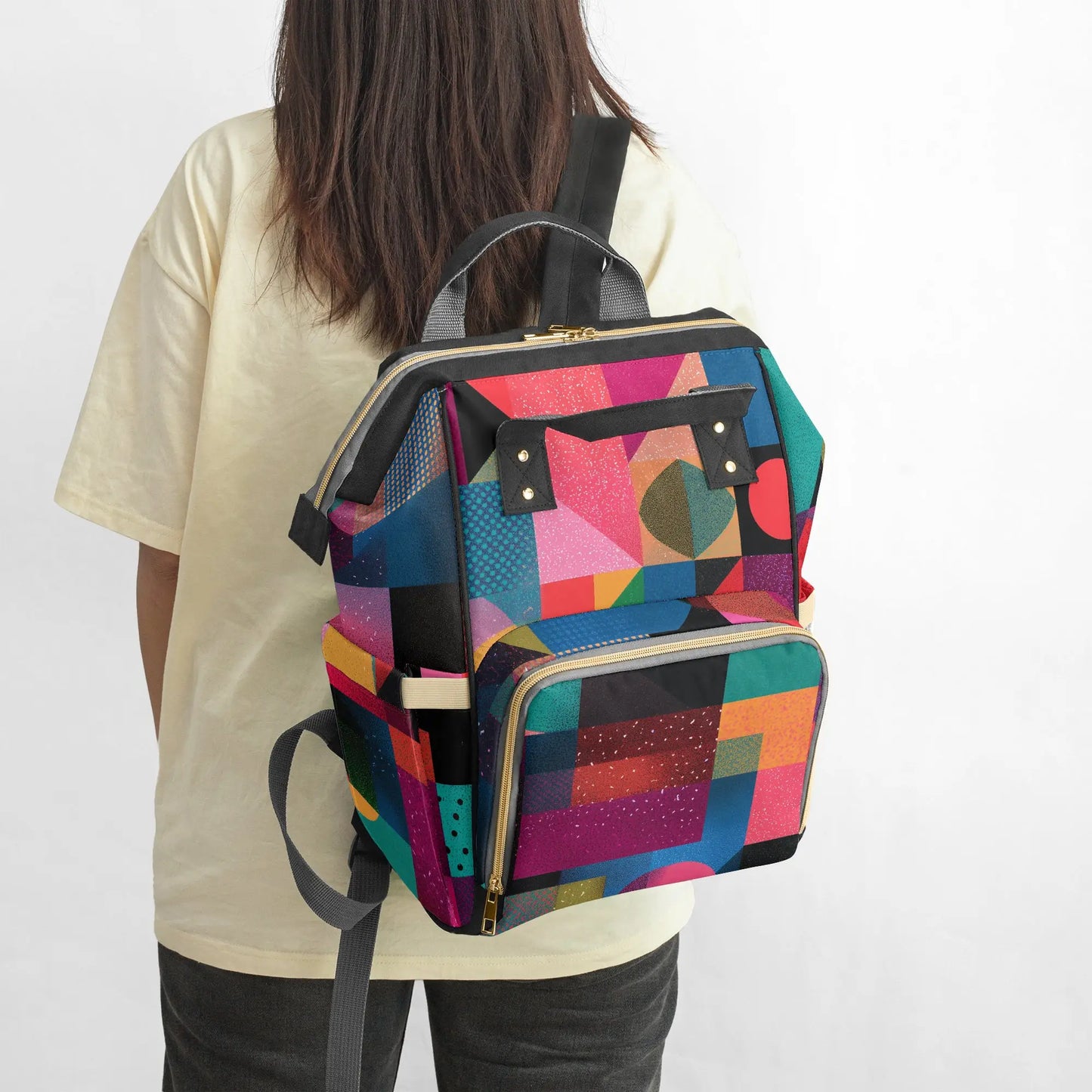 Amor di Stelle® AVENTURA – Stylischer Designer-Wickelrucksack mit Kunstmotiv - Black - Backpacks Jetzt einkaufen
