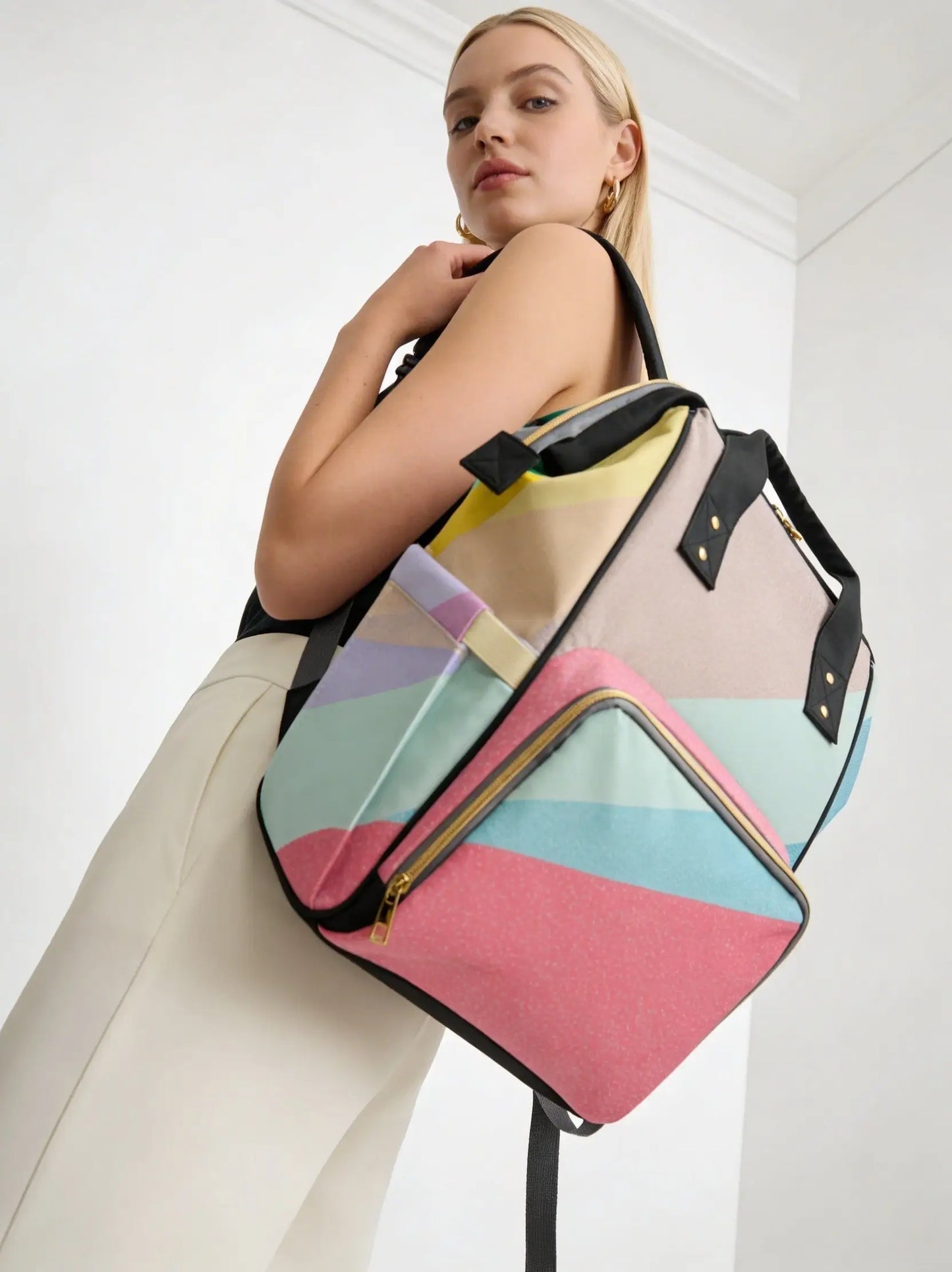 Amor di Stelle® AVENTURA – Stylischer Designer-Wickelrucksack mit Kunstmotiv - Black - Backpacks Jetzt einkaufen