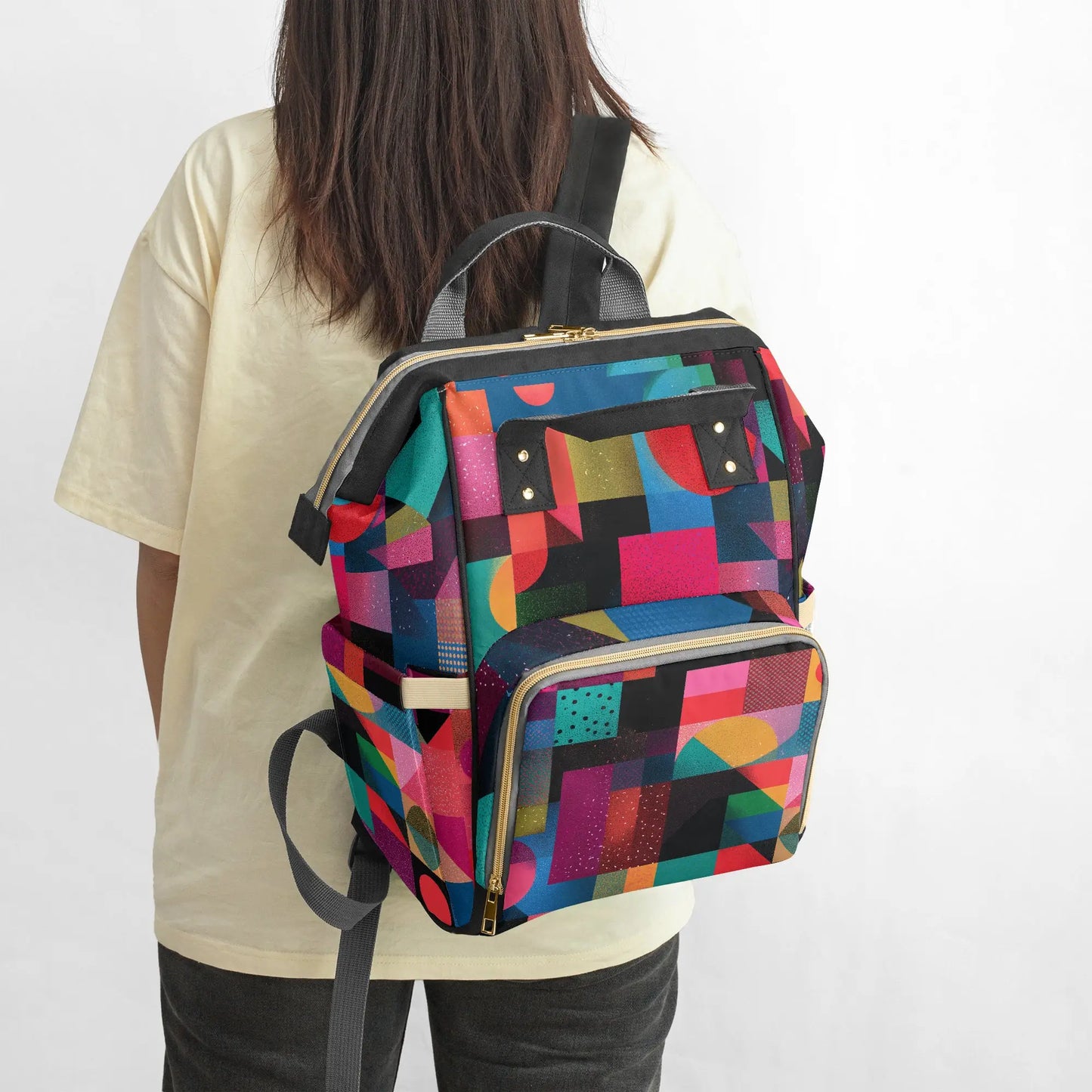 Amor di Stelle® AVENTURA – Stylischer Designer-Wickelrucksack mit Kunstmotiv - Black - Backpacks Jetzt einkaufen