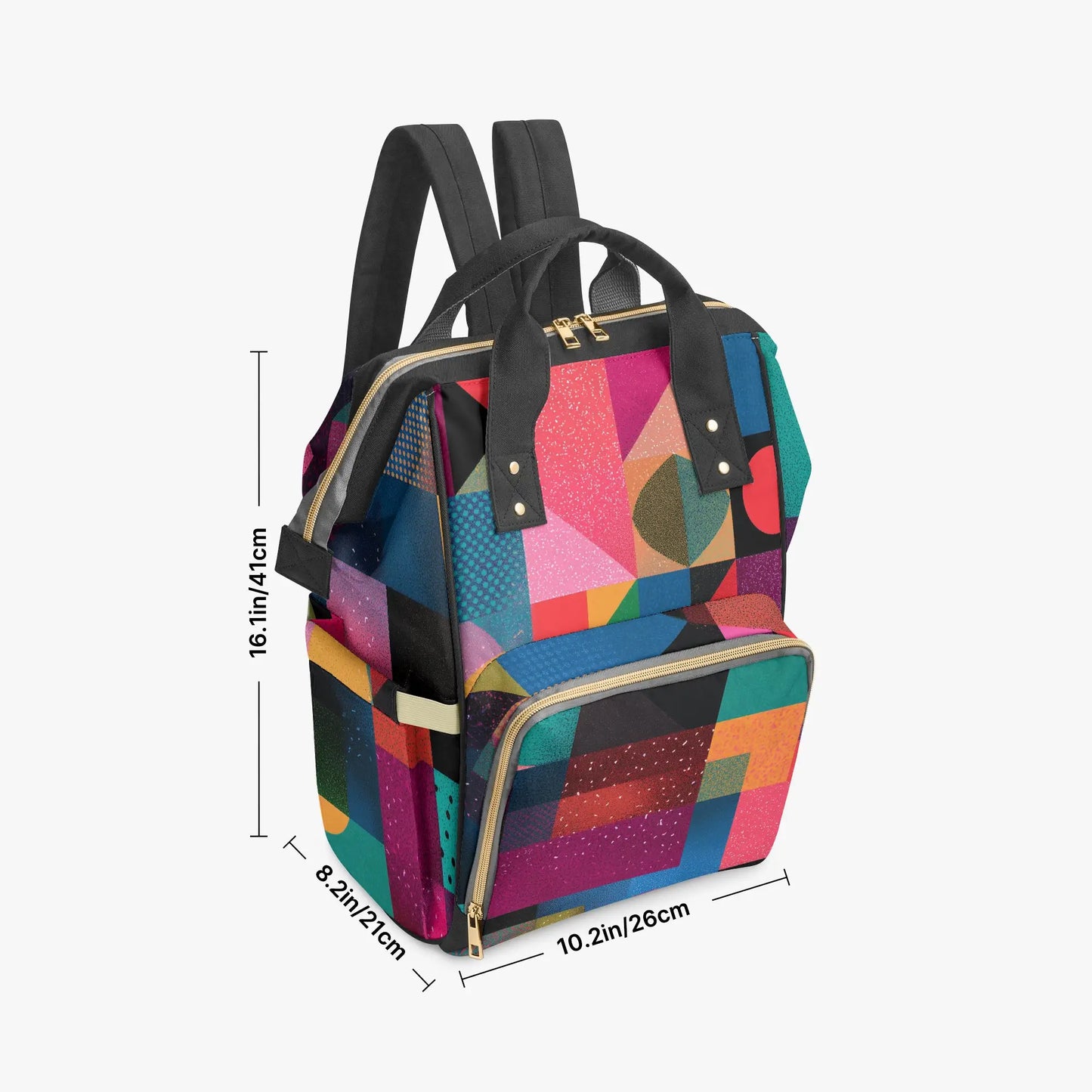 Amor di Stelle® AVENTURA – Stylischer Designer-Wickelrucksack mit Kunstmotiv - Black - Backpacks Jetzt einkaufen