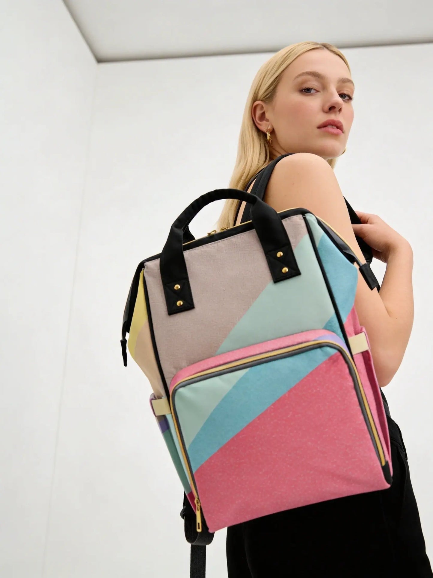 Amor di Stelle® AVENTURA – Stylischer Designer-Wickelrucksack mit Kunstmotiv - Black - Backpacks Jetzt einkaufen