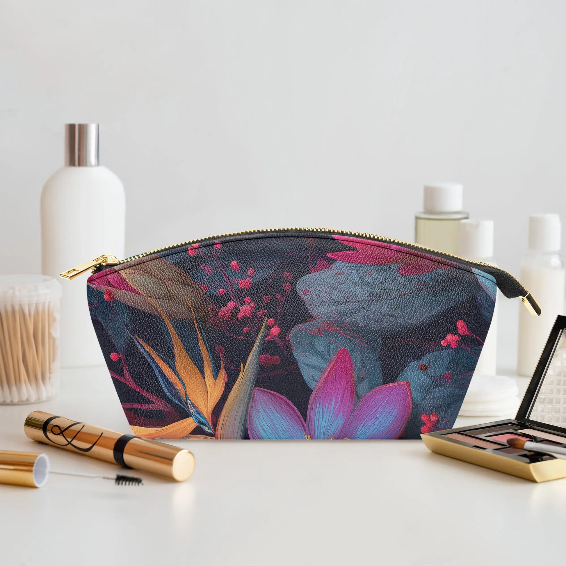Amor di Stelle® FIORI - Vegane Leder Kosmetiktasche | Bunt - Kosmetiktaschen Jetzt einkaufen