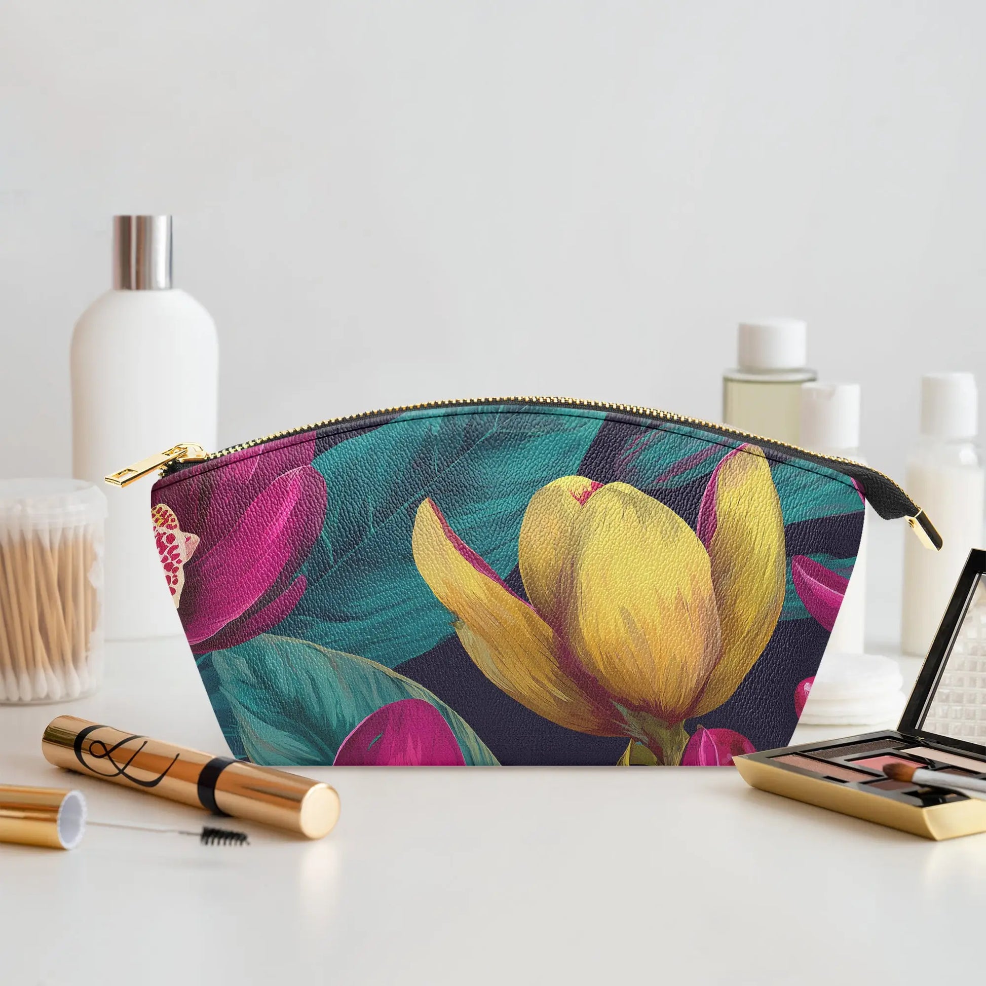 Amor di Stelle® FIORI - Vegane Leder Kosmetiktasche | Bunt - Kosmetiktaschen Jetzt einkaufen