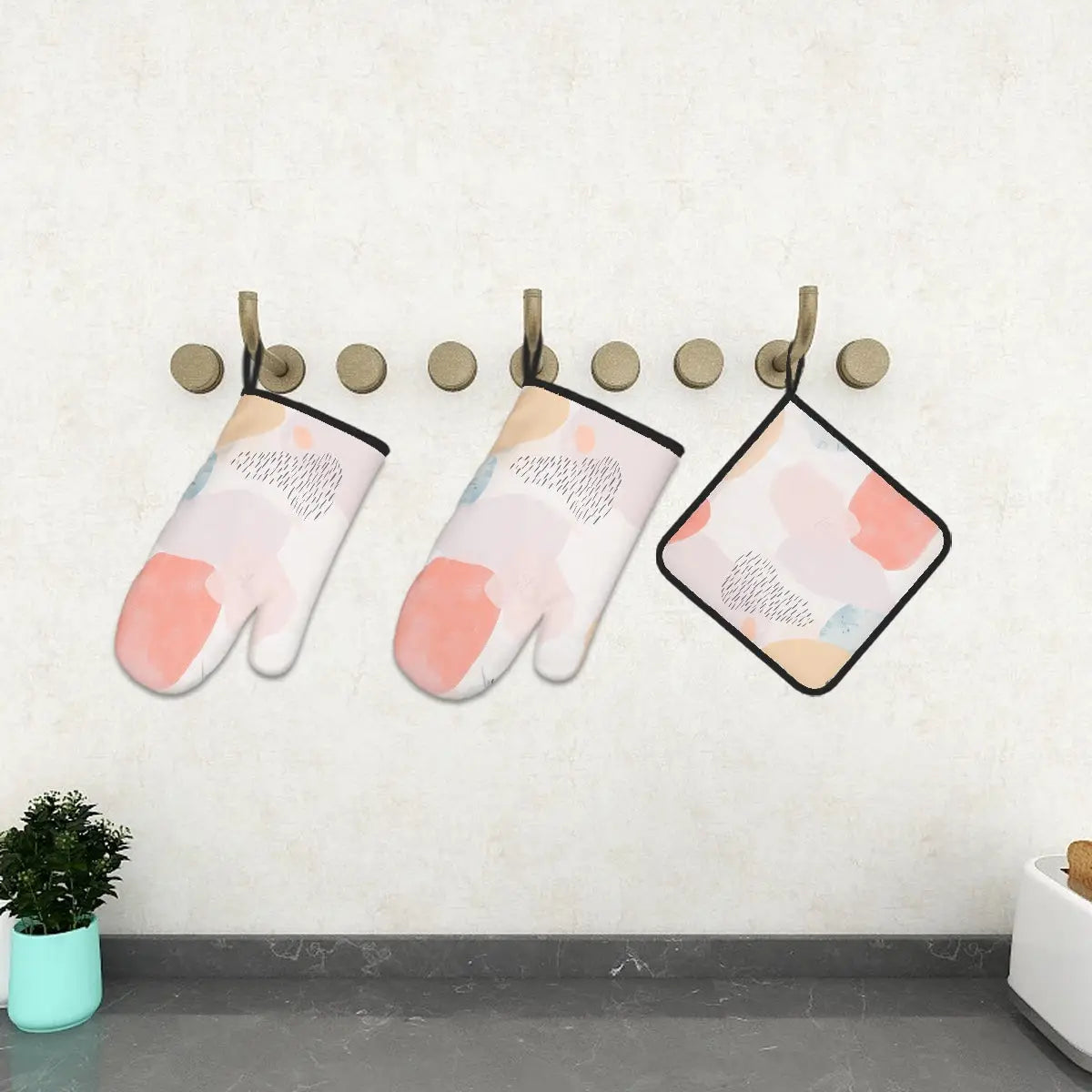 Amor di Stelle® FUOCO – Designer Ofenhandschuh & Topflappen Set - Kitchen Decor Jetzt einkaufen