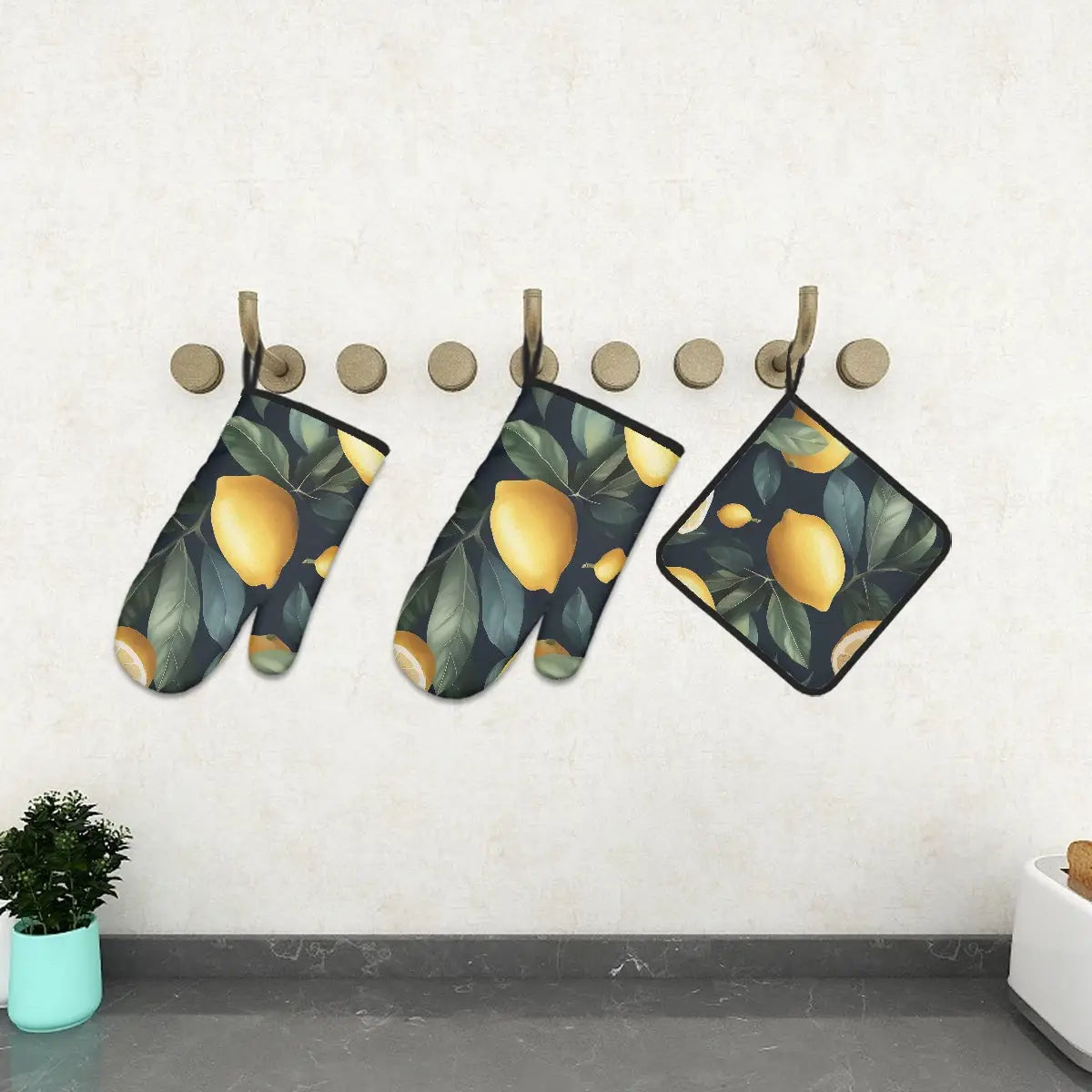 Amor di Stelle® FUOCO – Designer Ofenhandschuh & Topflappen Set - One Size - Kitchen Decor Jetzt einkaufen