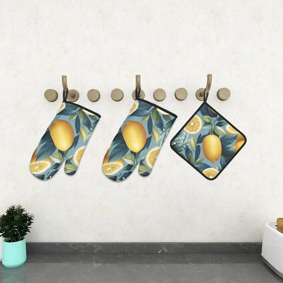Amor di Stelle® FUOCO – Designer Ofenhandschuh & Topflappen Set - One Size - Kitchen Decor Jetzt einkaufen