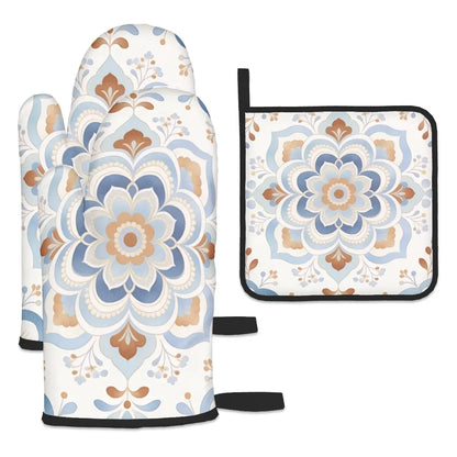 Amor di Stelle® FUOCO – Designer Ofenhandschuh & Topflappen Set - One Size - Kitchen Decor Jetzt einkaufen