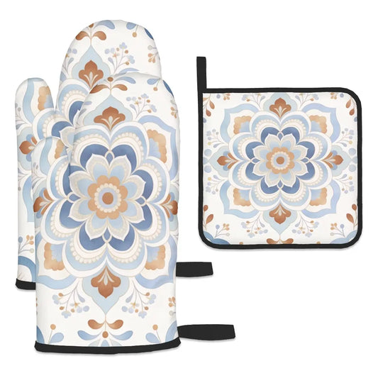 Amor di Stelle® FUOCO – Designer Ofenhandschuh & Topflappen Set - One Size - Kitchen Decor Jetzt einkaufen