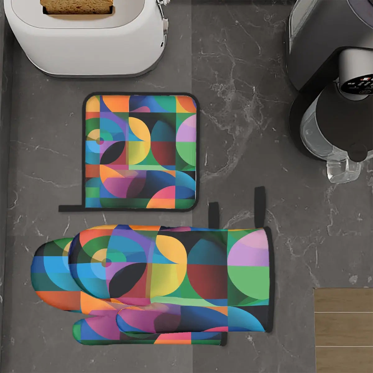 Amor di Stelle® FUOCO – Designer Ofenhandschuh & Topflappen Set - One Size - Kitchen Decor Jetzt einkaufen