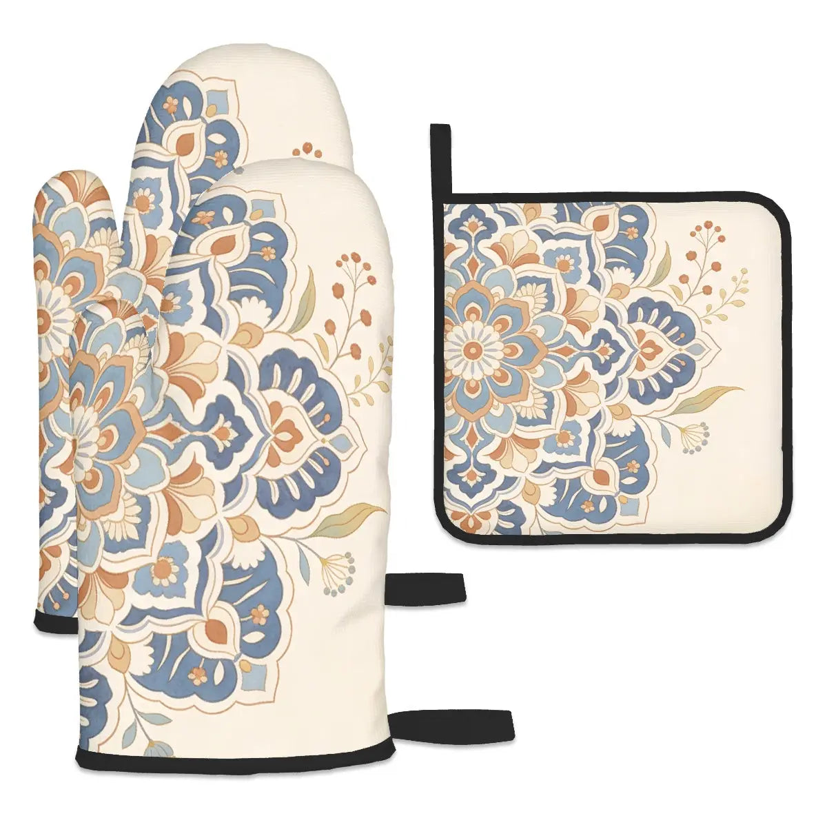 Amor di Stelle® FUOCO – Designer Ofenhandschuh & Topflappen Set - One Size - Kitchen Decor Jetzt einkaufen