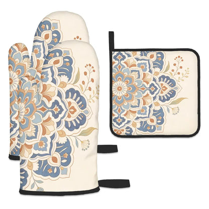 Amor di Stelle® FUOCO – Designer Ofenhandschuh & Topflappen Set - One Size - Kitchen Decor Jetzt einkaufen