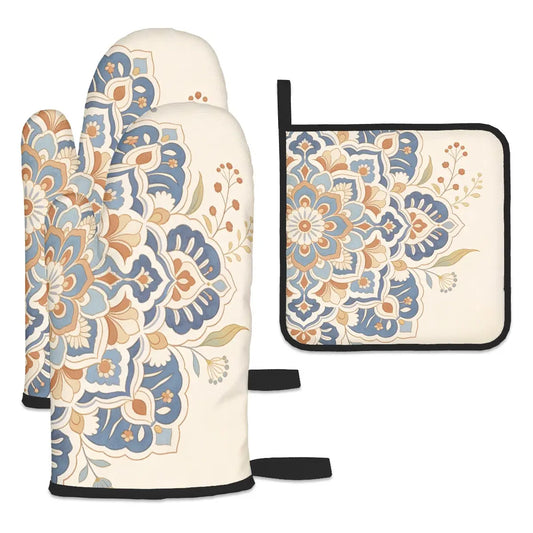 Amor di Stelle® FUOCO – Designer Ofenhandschuh & Topflappen Set - One Size - Kitchen Decor Jetzt einkaufen