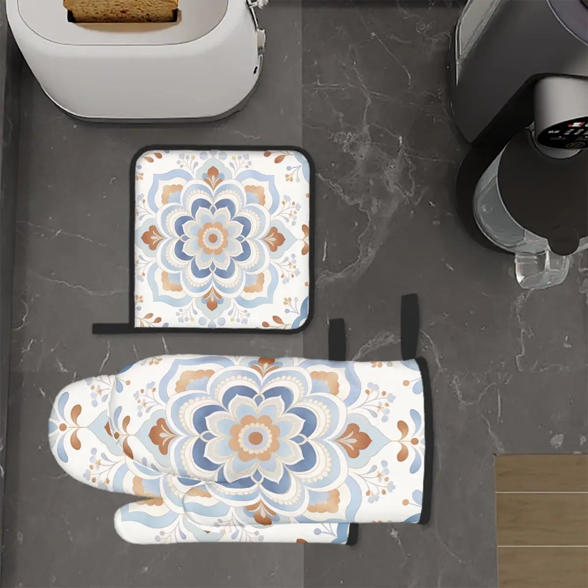Amor di Stelle® FUOCO – Designer Ofenhandschuh & Topflappen Set - One Size - Kitchen Decor Jetzt einkaufen