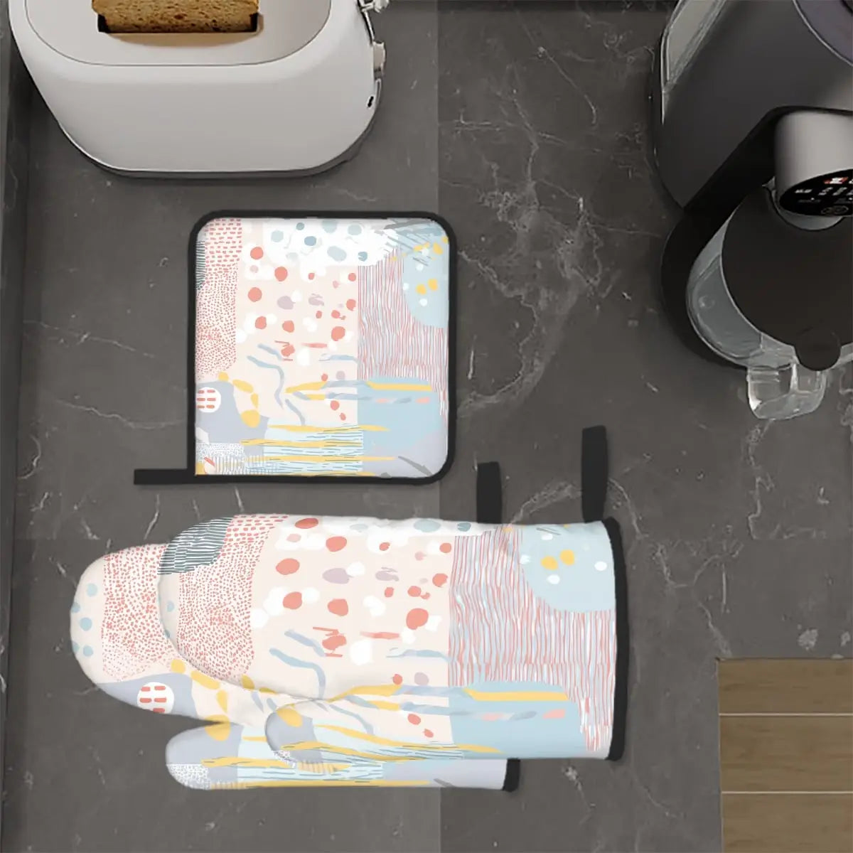 Amor di Stelle® FUOCO – Designer Ofenhandschuh & Topflappen Set - One Size - Kitchen Decor Jetzt einkaufen
