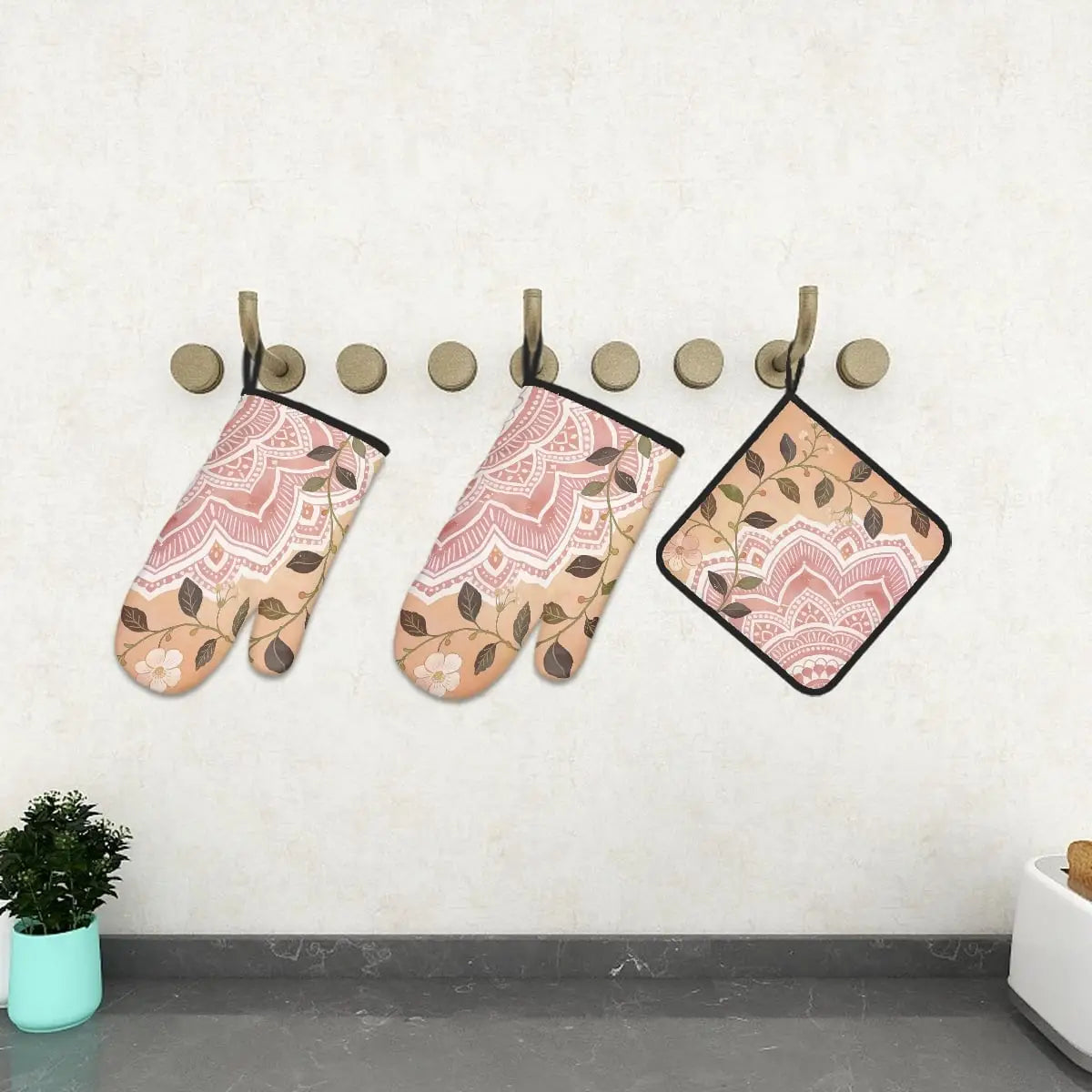 Amor di Stelle® FUOCO – Designer Ofenhandschuh & Topflappen Set - One Size - Kitchen Decor Jetzt einkaufen