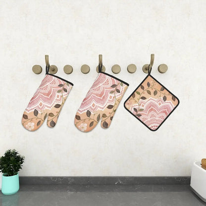 Amor di Stelle® FUOCO – Designer Ofenhandschuh & Topflappen Set - One Size - Kitchen Decor Jetzt einkaufen