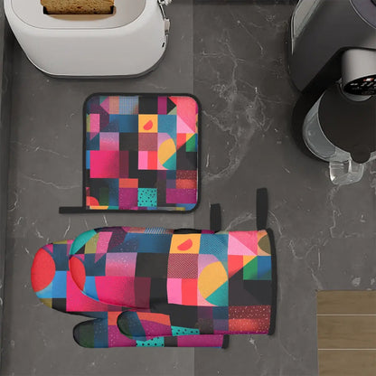 Amor di Stelle® FUOCO – Designer Ofenhandschuh & Topflappen Set - One Size - Kitchen Decor Jetzt einkaufen