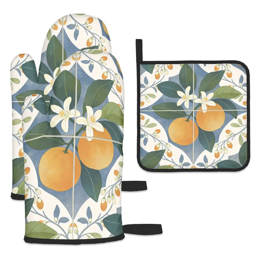 Amor di Stelle® FUOCO – Designer Ofenhandschuh & Topflappen Set - One Size - Kitchen Decor Jetzt einkaufen