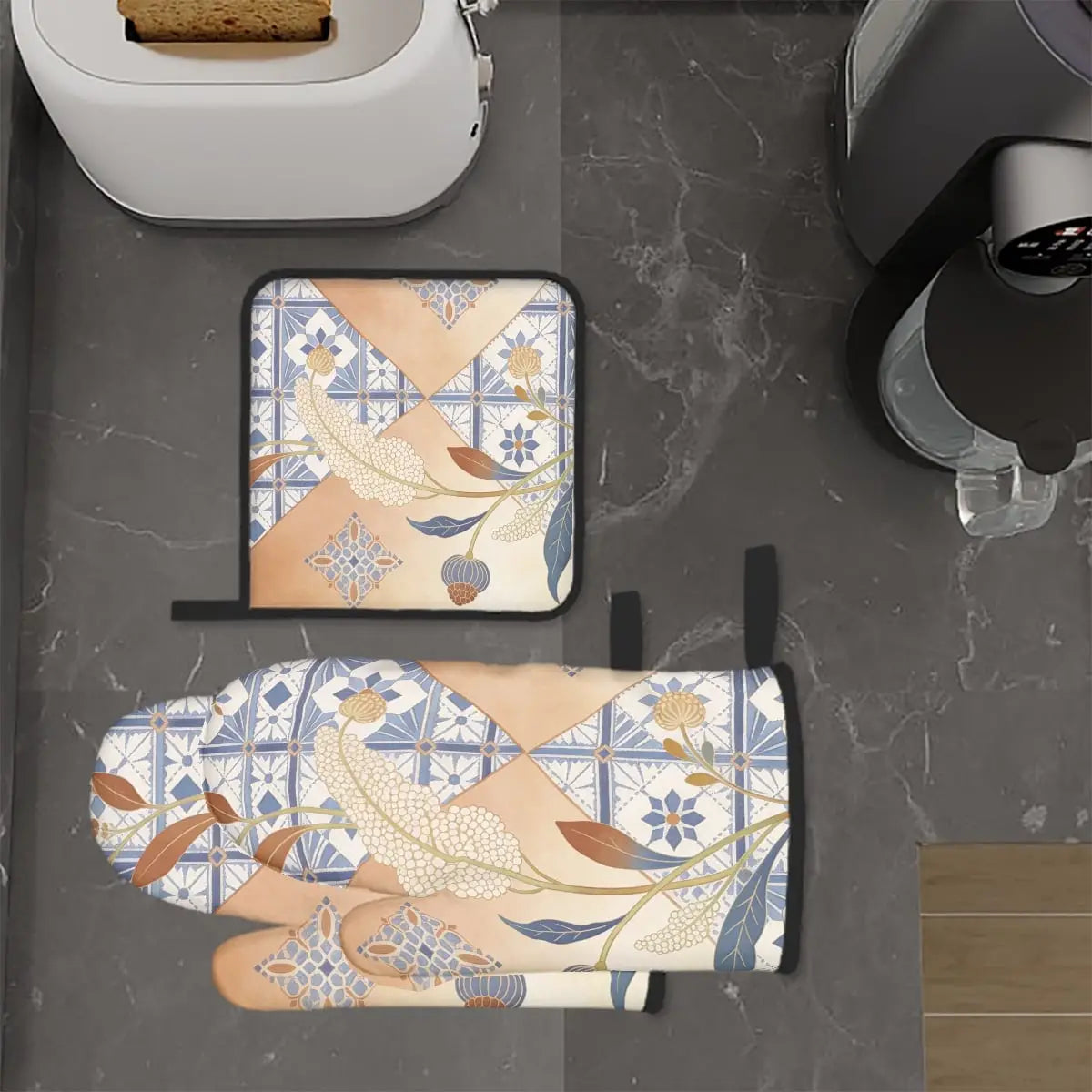 Amor di Stelle® FUOCO – Designer Ofenhandschuh & Topflappen Set - One Size - Kitchen Decor Jetzt einkaufen