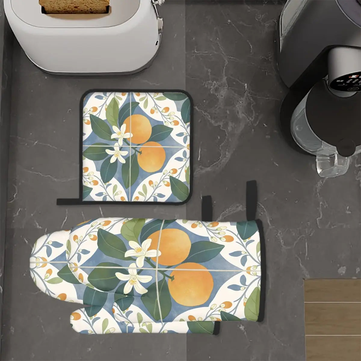 Amor di Stelle® FUOCO – Designer Ofenhandschuh & Topflappen Set - One Size - Kitchen Decor Jetzt einkaufen