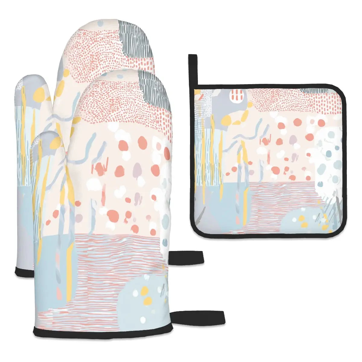 Amor di Stelle® FUOCO – Designer Ofenhandschuh & Topflappen Set - One Size - Kitchen Decor Jetzt einkaufen