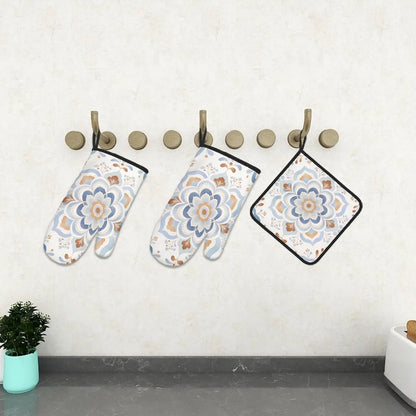 Amor di Stelle® FUOCO – Designer Ofenhandschuh & Topflappen Set - One Size - Kitchen Decor Jetzt einkaufen