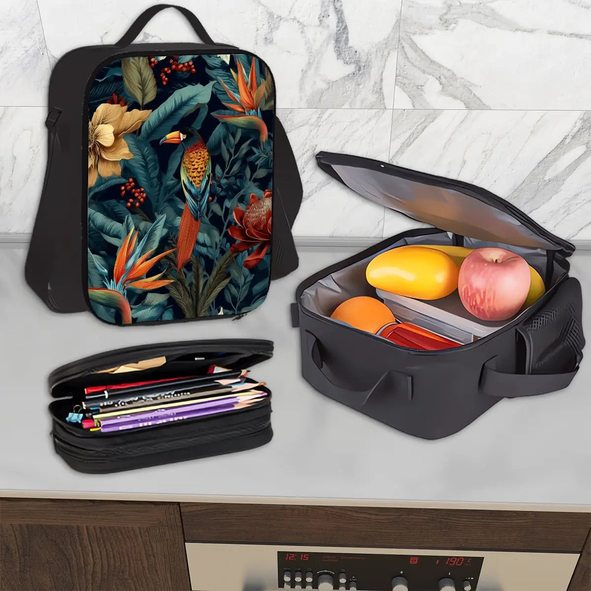 Amor di Stelle® NOVA 3-teiliges Set: Rucksack Lunchbag & Federmäppchen - Schoolbag Jetzt einkaufen