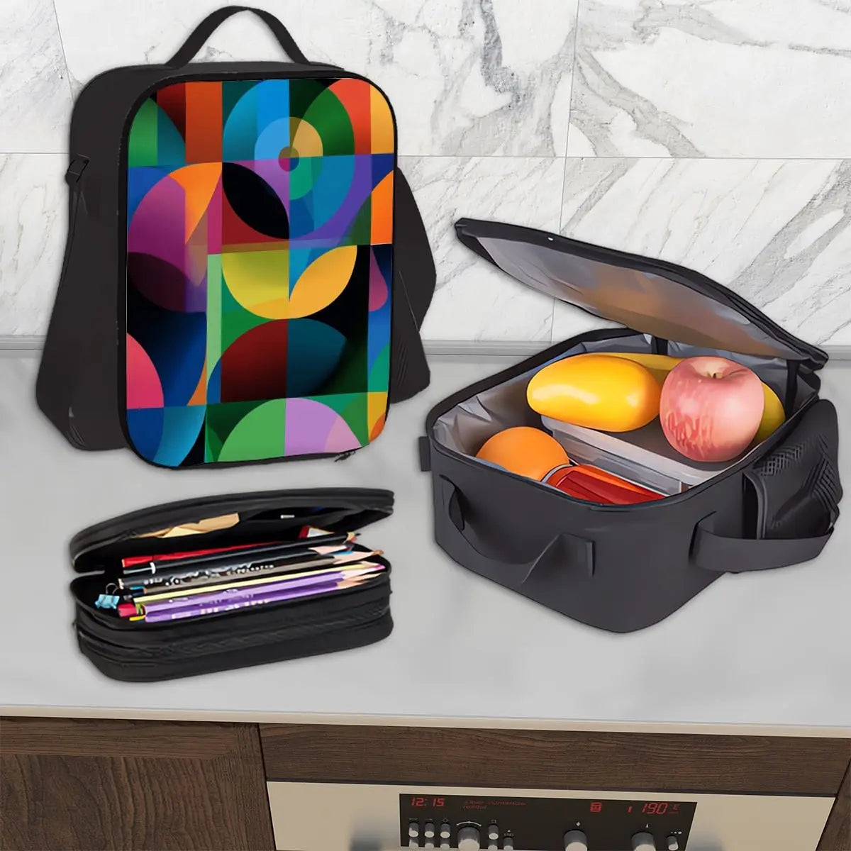 Amor di Stelle® NOVA 3-teiliges Set: Rucksack Lunchbag & Federmäppchen - Schoolbag Jetzt einkaufen